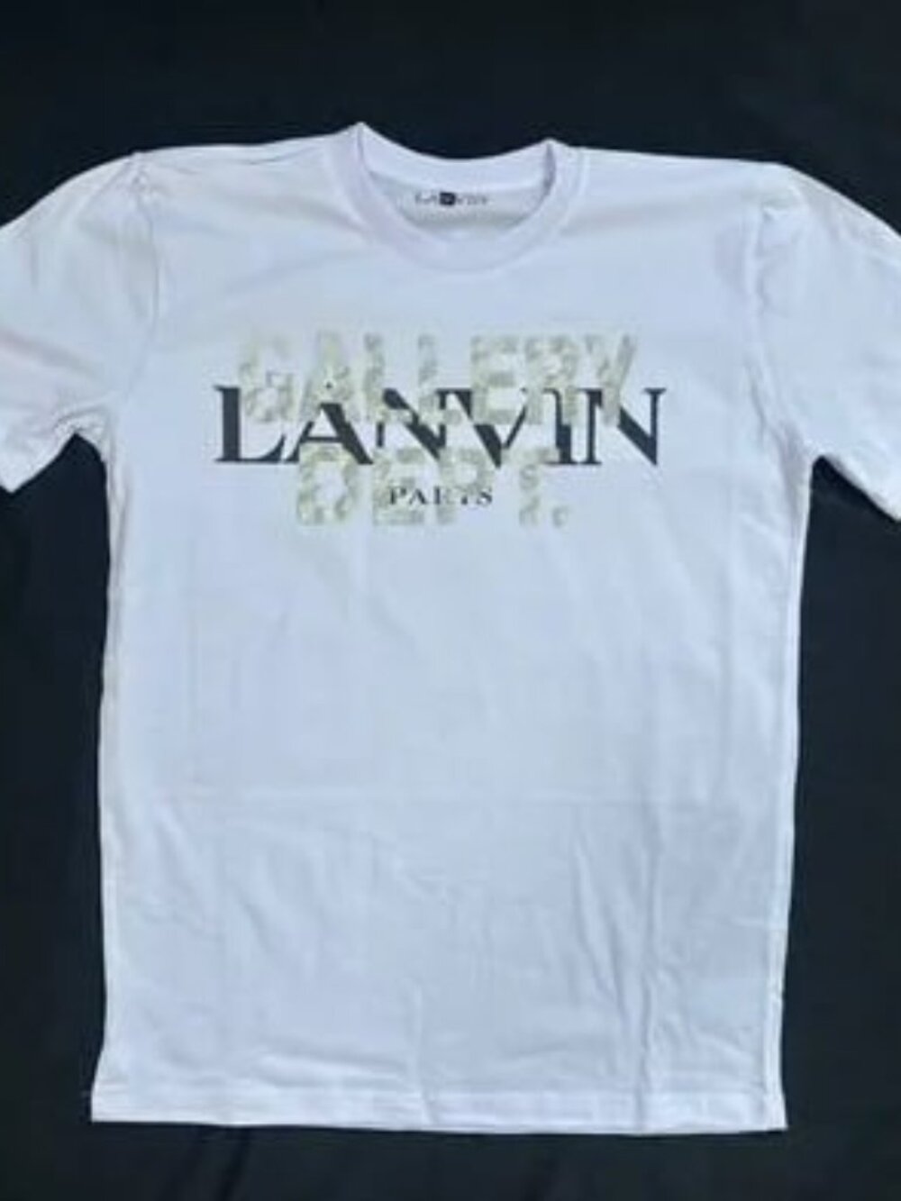 Lanvin Paris White Logo Graphic T-Shirt Men's Short Sleeve Casual Designer Tee